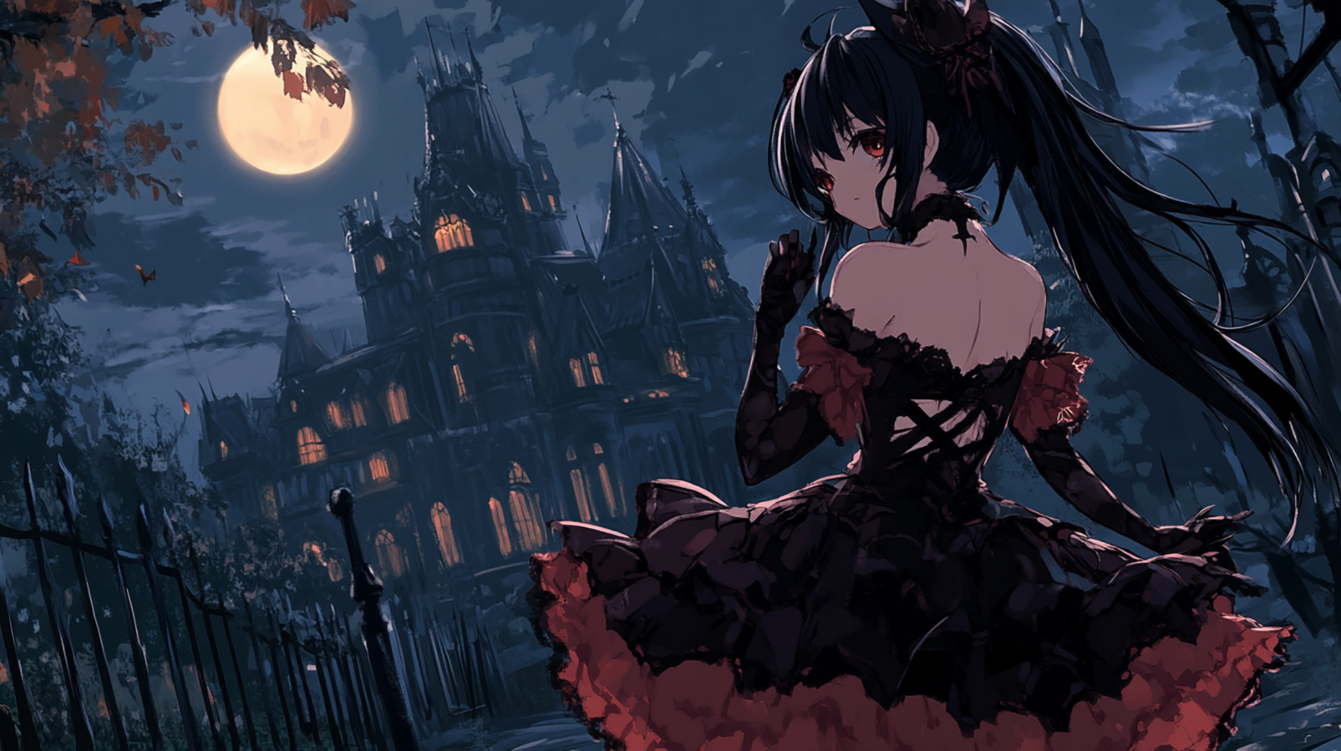 Stunning AI Wallpaper: Anime-Themed Halloween Backgrounds