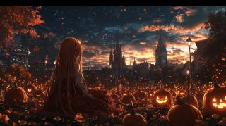 AI Wallpaper Collection: Halloween Anime for Desktop Use