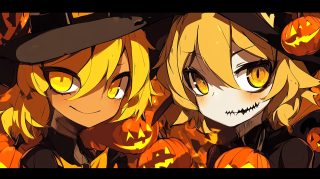 Vibrant Anime Halloween Pictures as Free Wallpapers