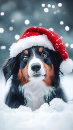 Download HD Australian Shepherd Christmas Digital Background for Android