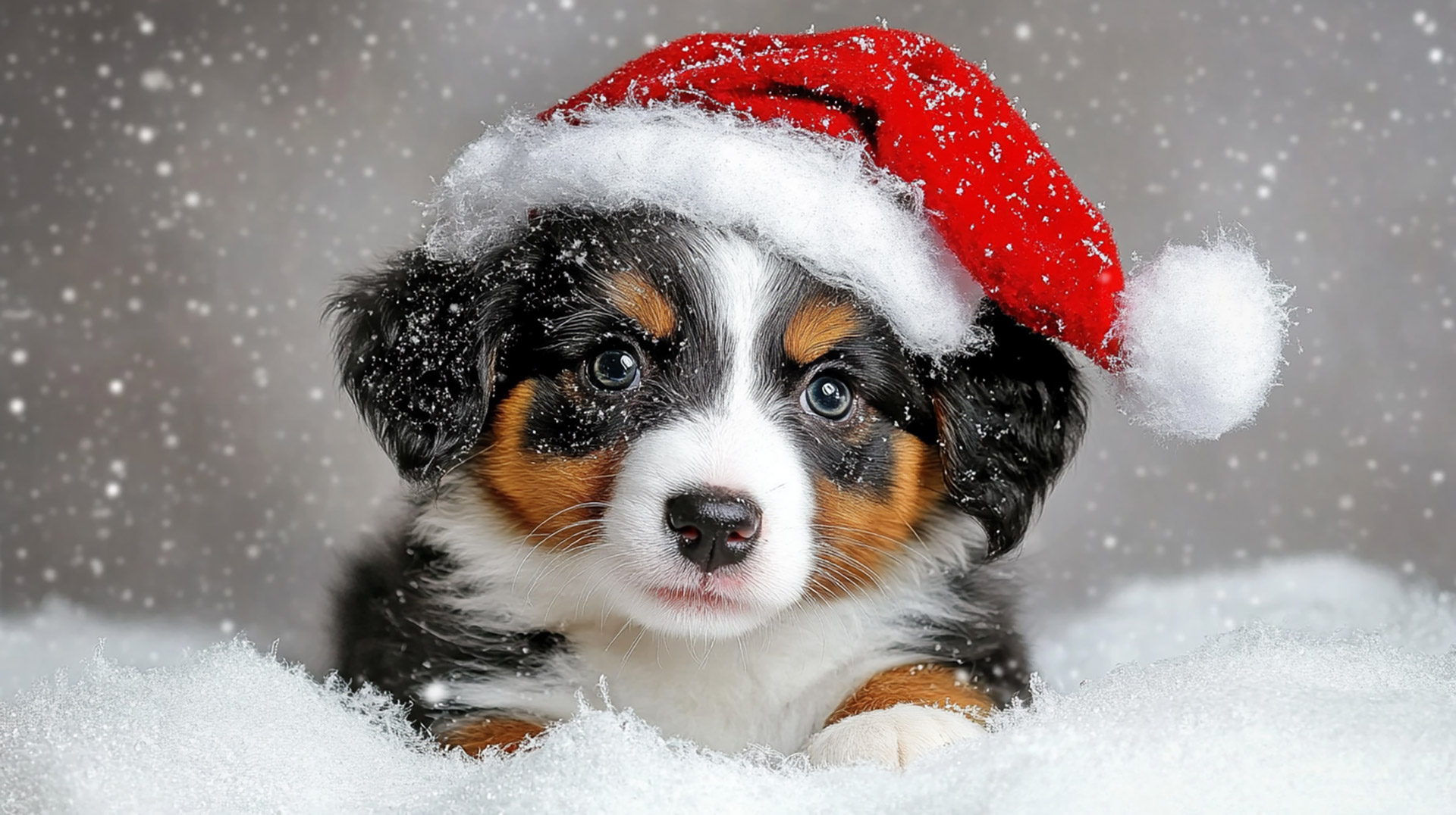 Australian Shepherd Christmas Wallpaper for Your Desktop