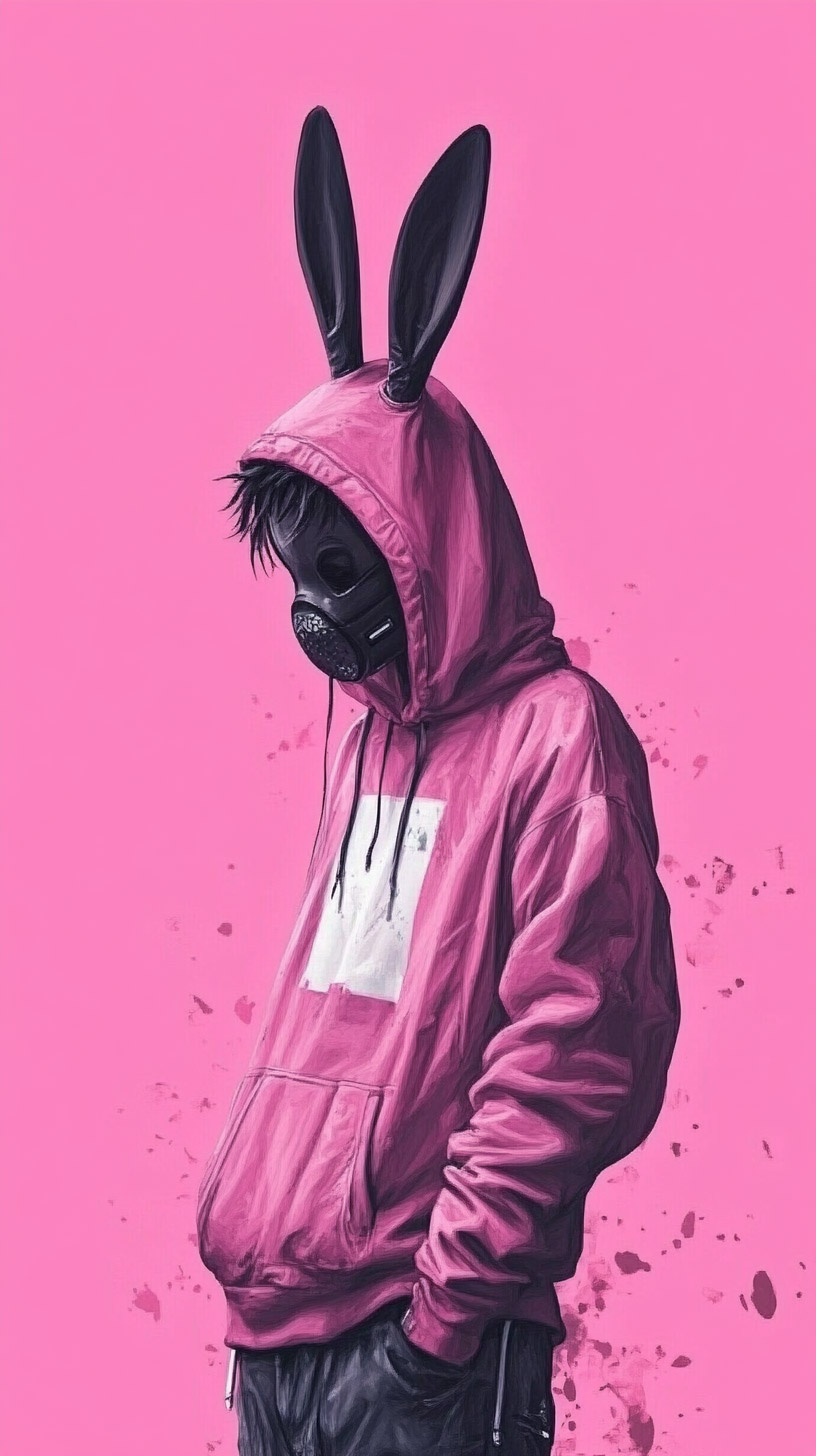 Stunning Bad Bunny Pink Wallpaper for iPhone Users