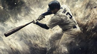 AI Baseball Player Bat HD Wallpaper for Desktop