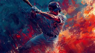 Ultra HD Baseball Player Bat Digital Background Free Download