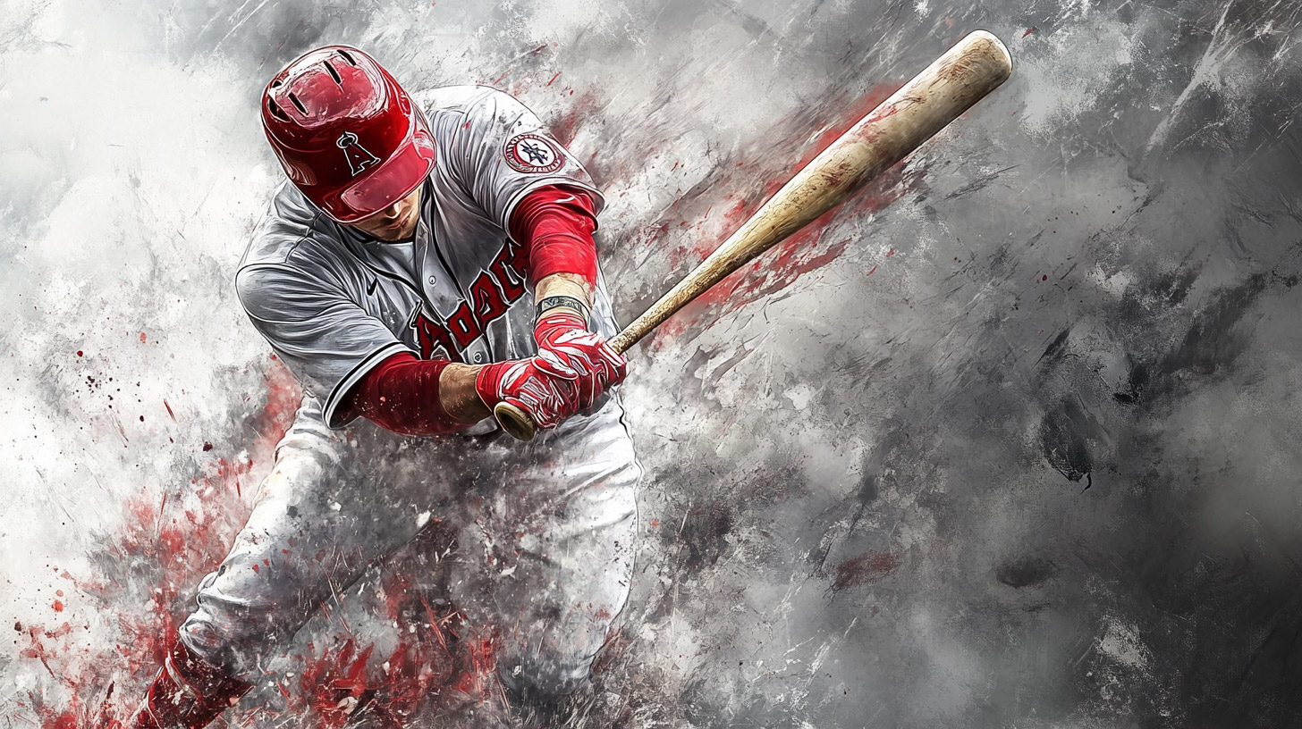 4K Baseball Player Bat Wallpaper for PC in 16:9