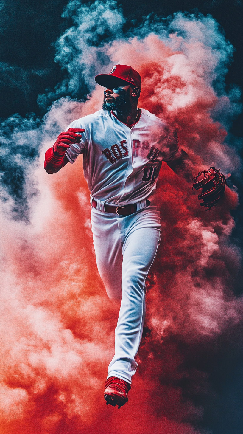 AI-Generated HD Baseball Player Mobile Wallpaper for Free