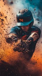 Artistic Baseball Player Wallpapers Perfect for Mobile Devices