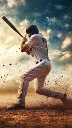 Immerse in the Game with Baseball Player HD Backgrounds