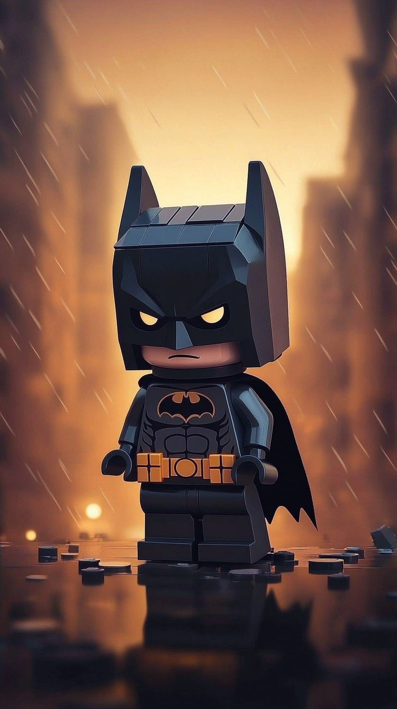 Superhero Fun: Batman Lego Movie Mobile Wallpapers