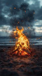 Aesthetic Beach Campfire Photos Suitable for Your Mobile