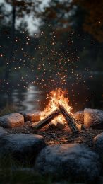 Explore Free Beach Campfire Backgrounds for Your Phone