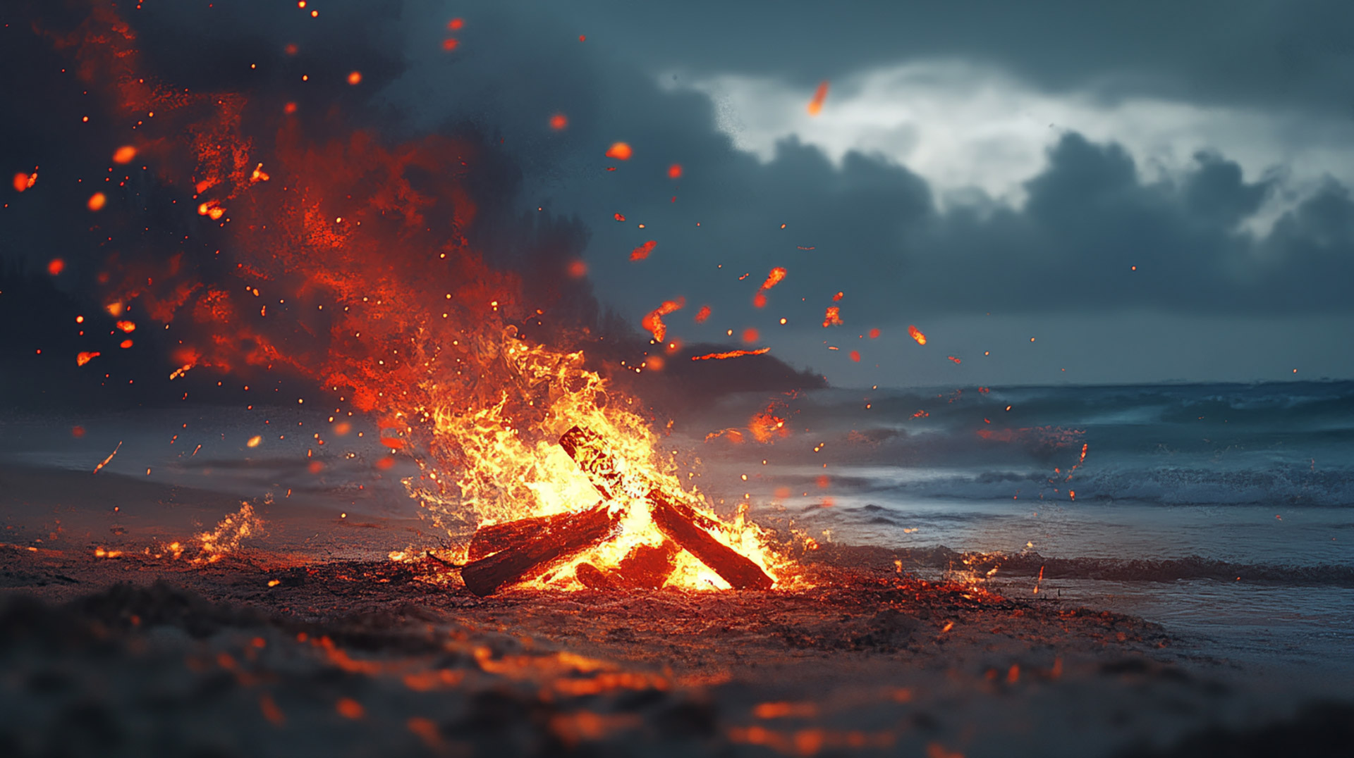 Beach Campfire Wallpaper: Free Ultra HD 4K Images