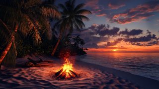 Ultra HD Beach Campfire Pictures: Perfect for Desktop