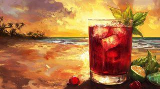 Stunning Beach Cocktail HD Wallpaper for Desktop