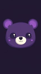 Download Cute Bear Face Kawaii Background for Phones