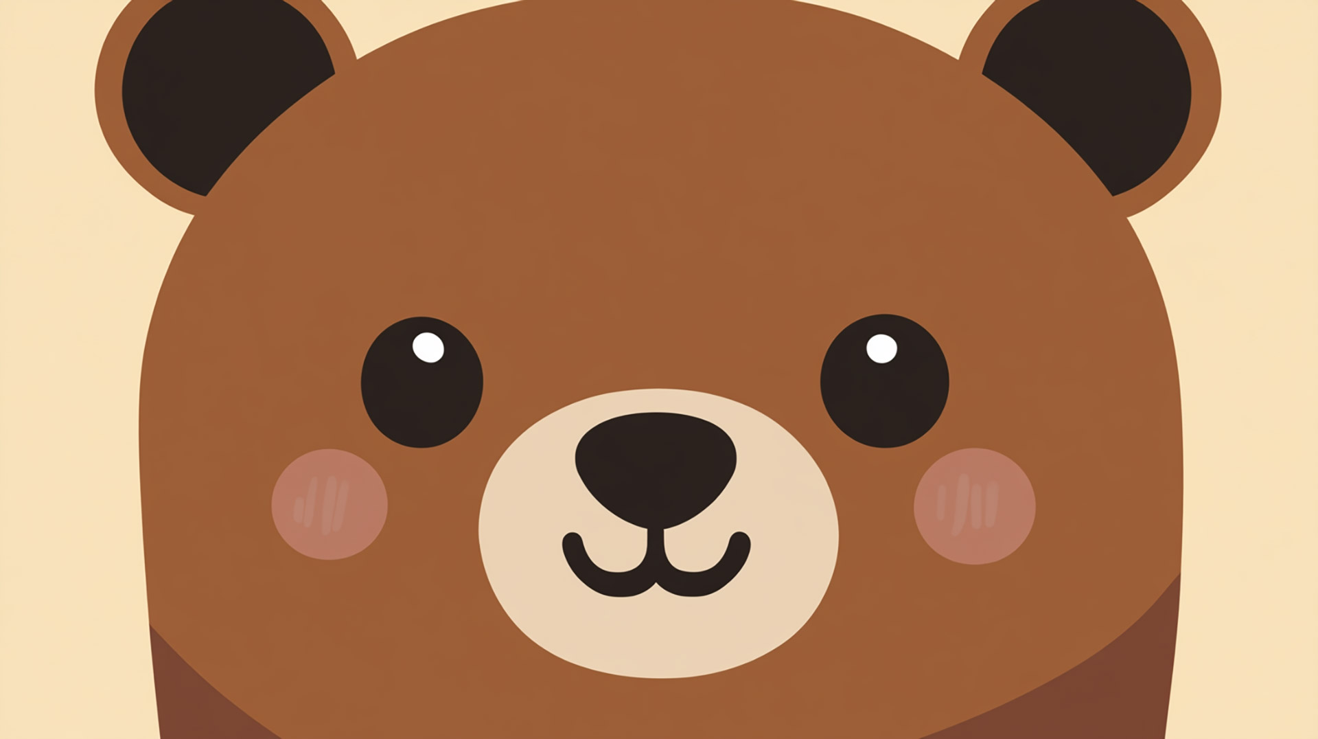 Charming Bear Face Images for HD Desktop Background