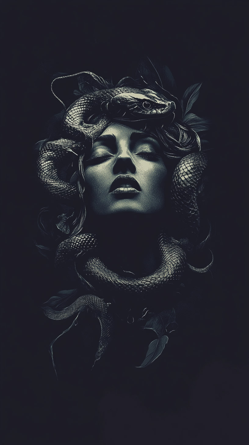 Stunning Medusa HD Mobile Wallpaper for iPhone