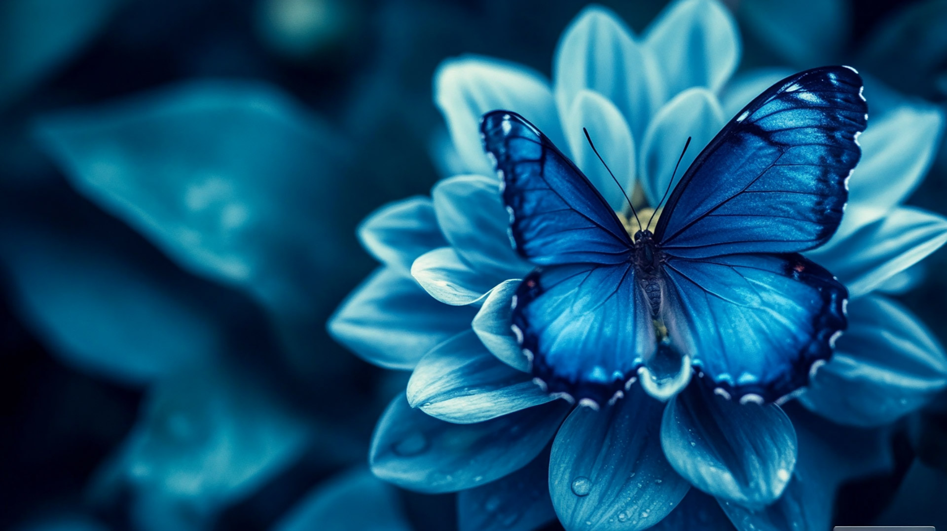 Stunning Digital Background Featuring Black and Blue Butterfly