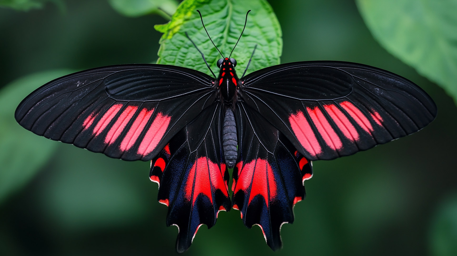 Stylish Black-Red Butterfly Wallpaper: Free Stock Photos