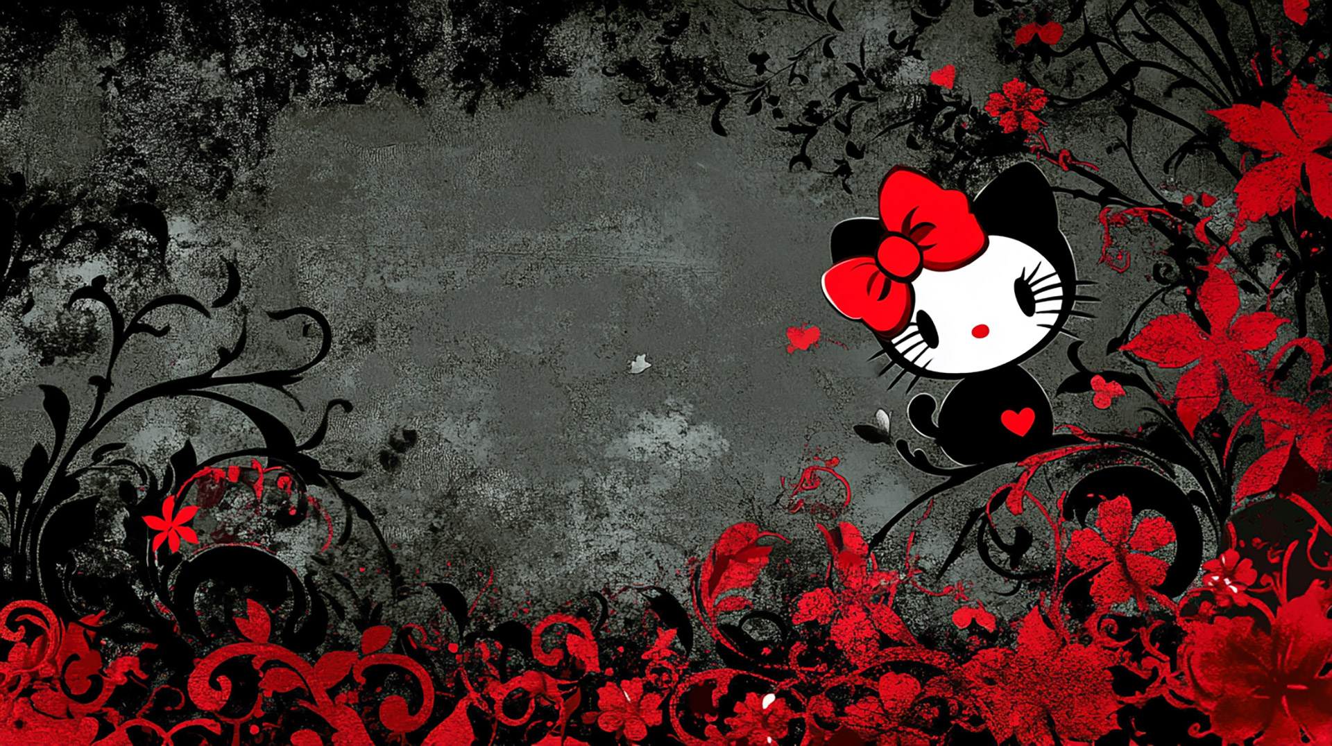 Free HD Wallpaper: Black and Red Hello Kitty Pictures