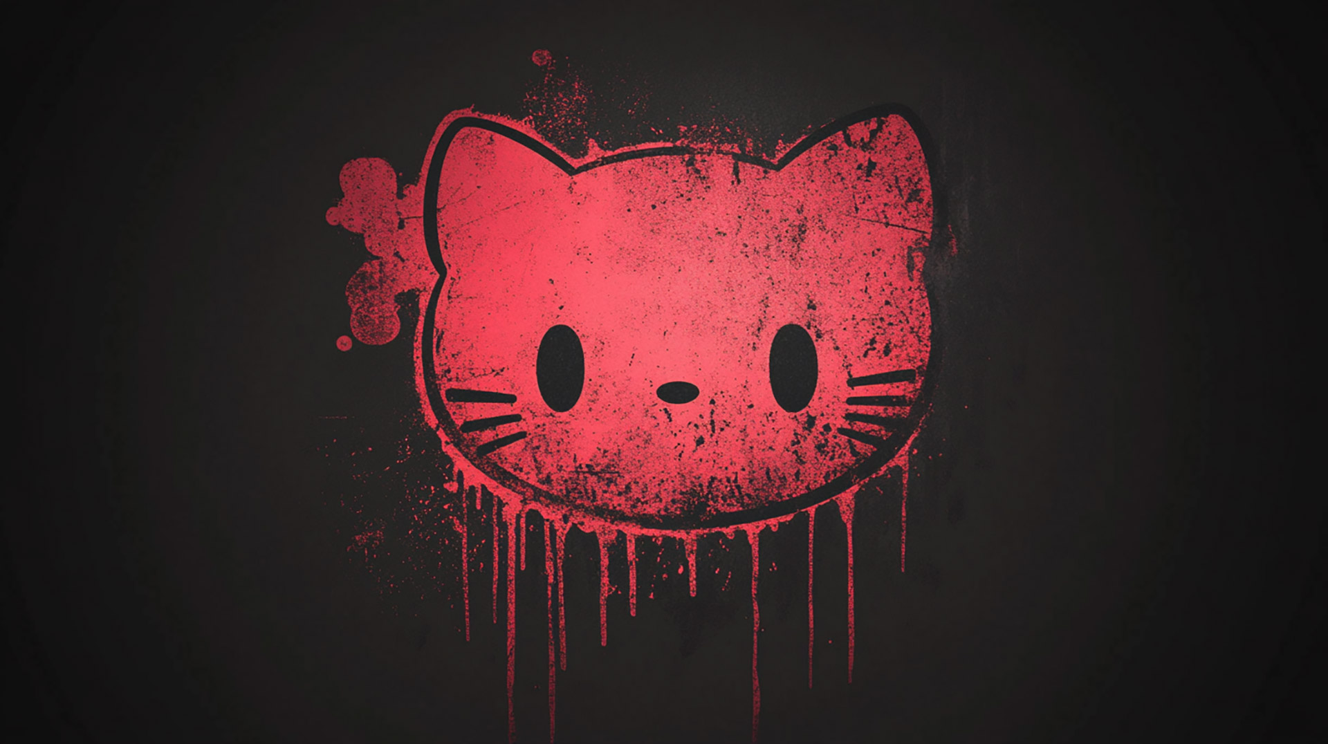 Free Black and Red Hello Kitty Wallpaper for Desktop