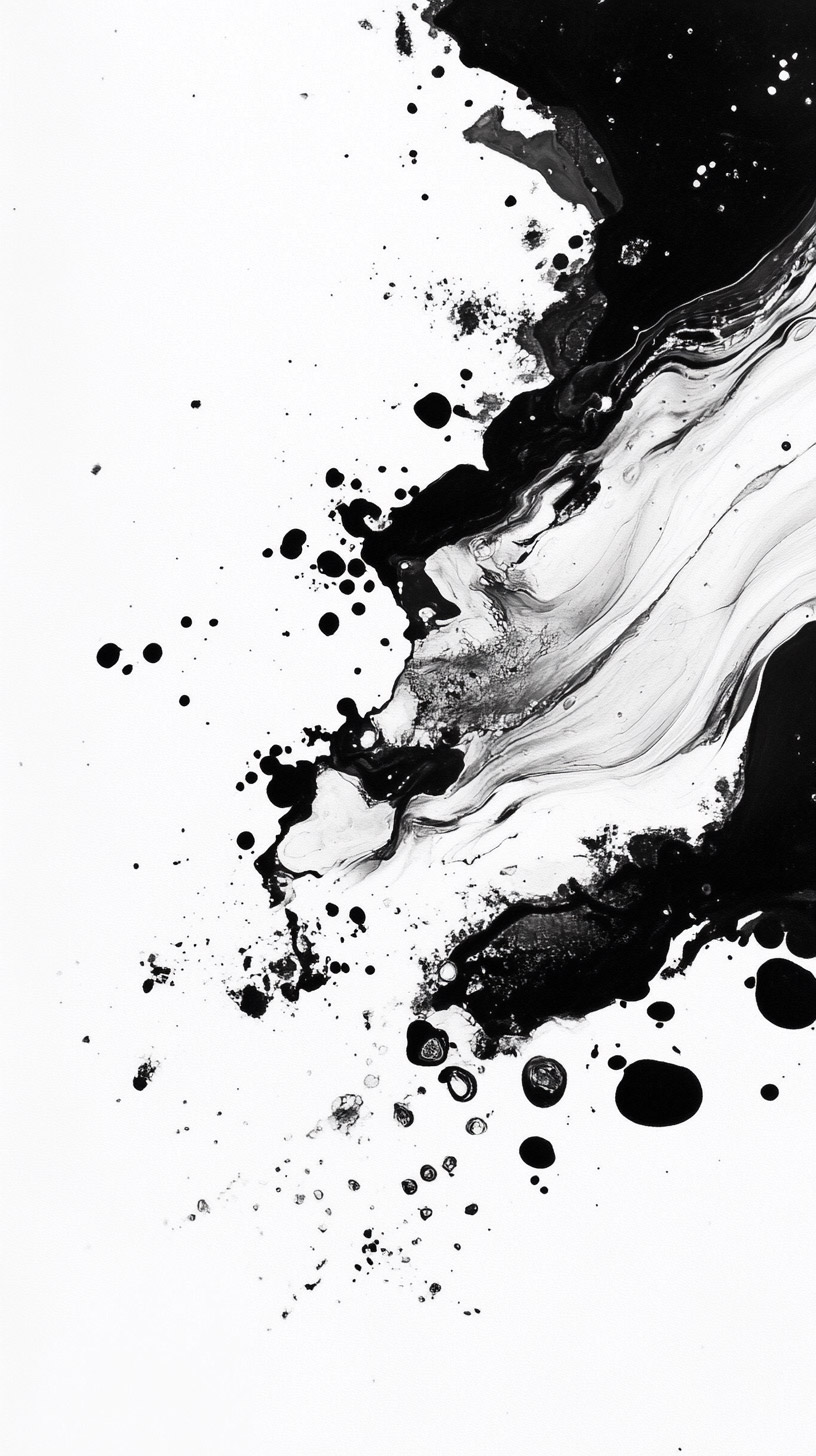 Free Digital Backgrounds: Black and White Abstract Art