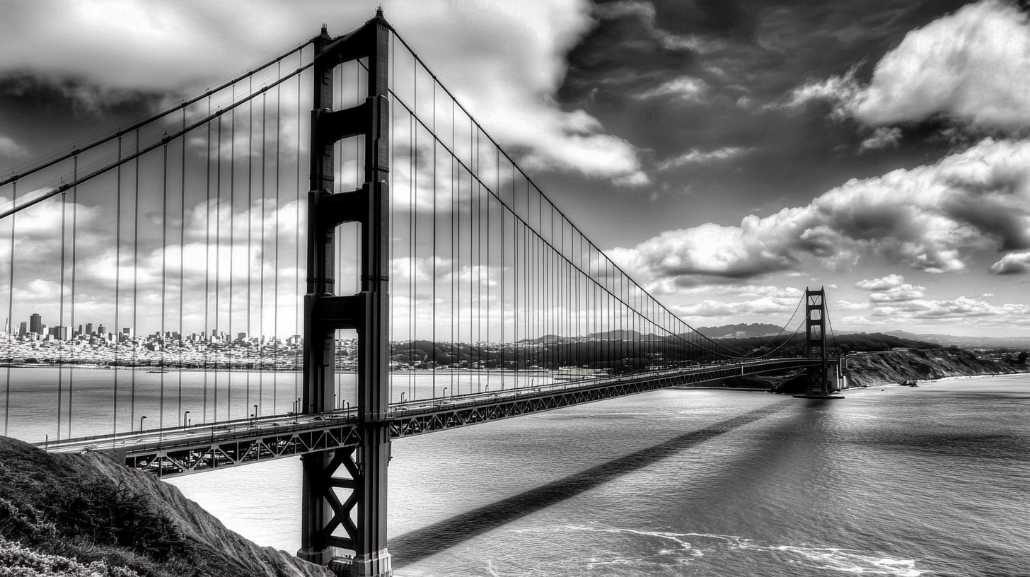 Digital Background of Golden Gate Bridge in Stunning Detail