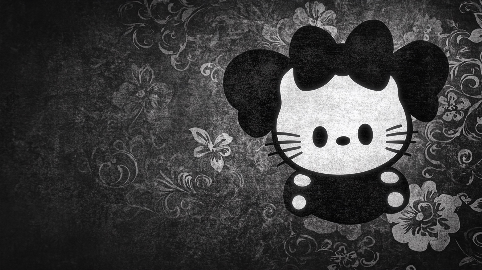 Black and White Hello Kitty HD Wallpaper for PC