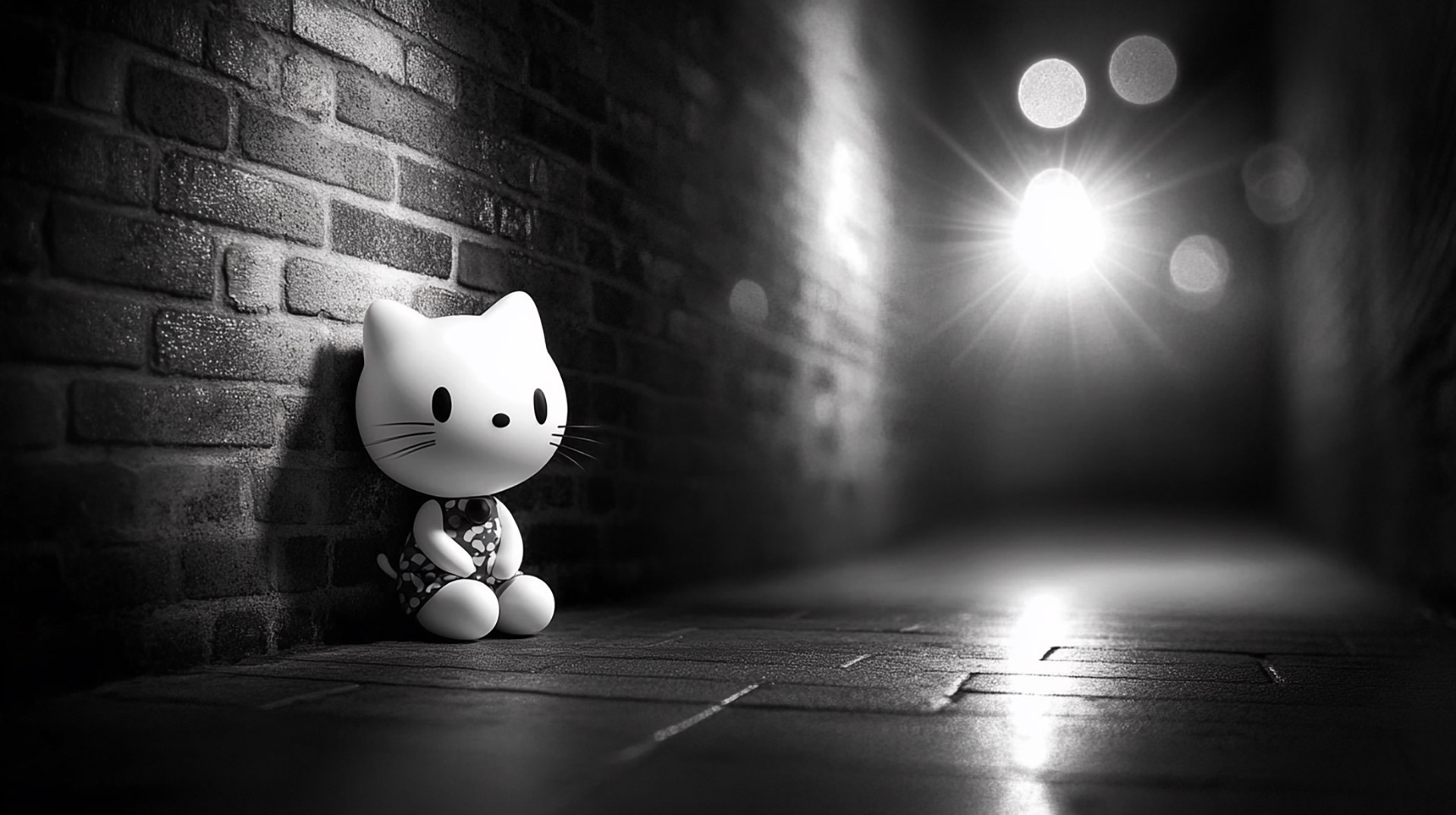 Pictures of Black and White Hello Kitty for PC Wallpapers