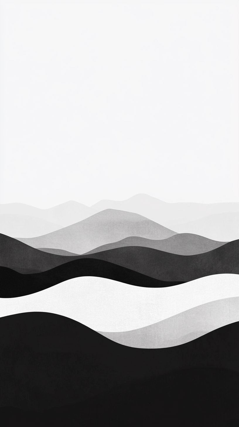 Sleek Black and White Abstract Designs for iPhone Users