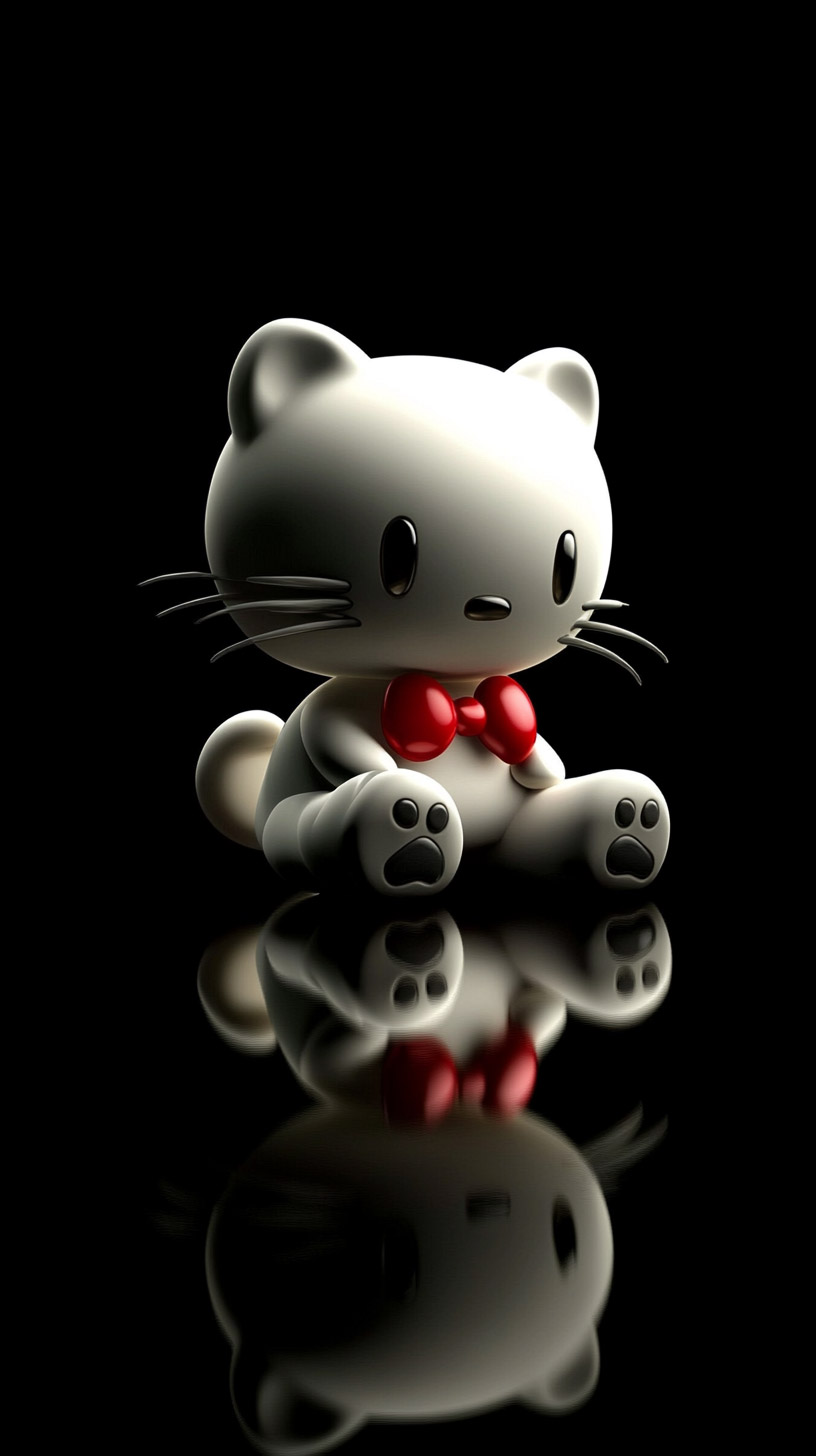 Download Free Digital Background for iPhone with Hello Kitty