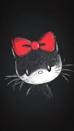 High-Quality Black Hello Kitty Picture for Mobile Download