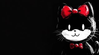 Black Hello Kitty Wallpaper - Stunning HD Background for Your Desktop