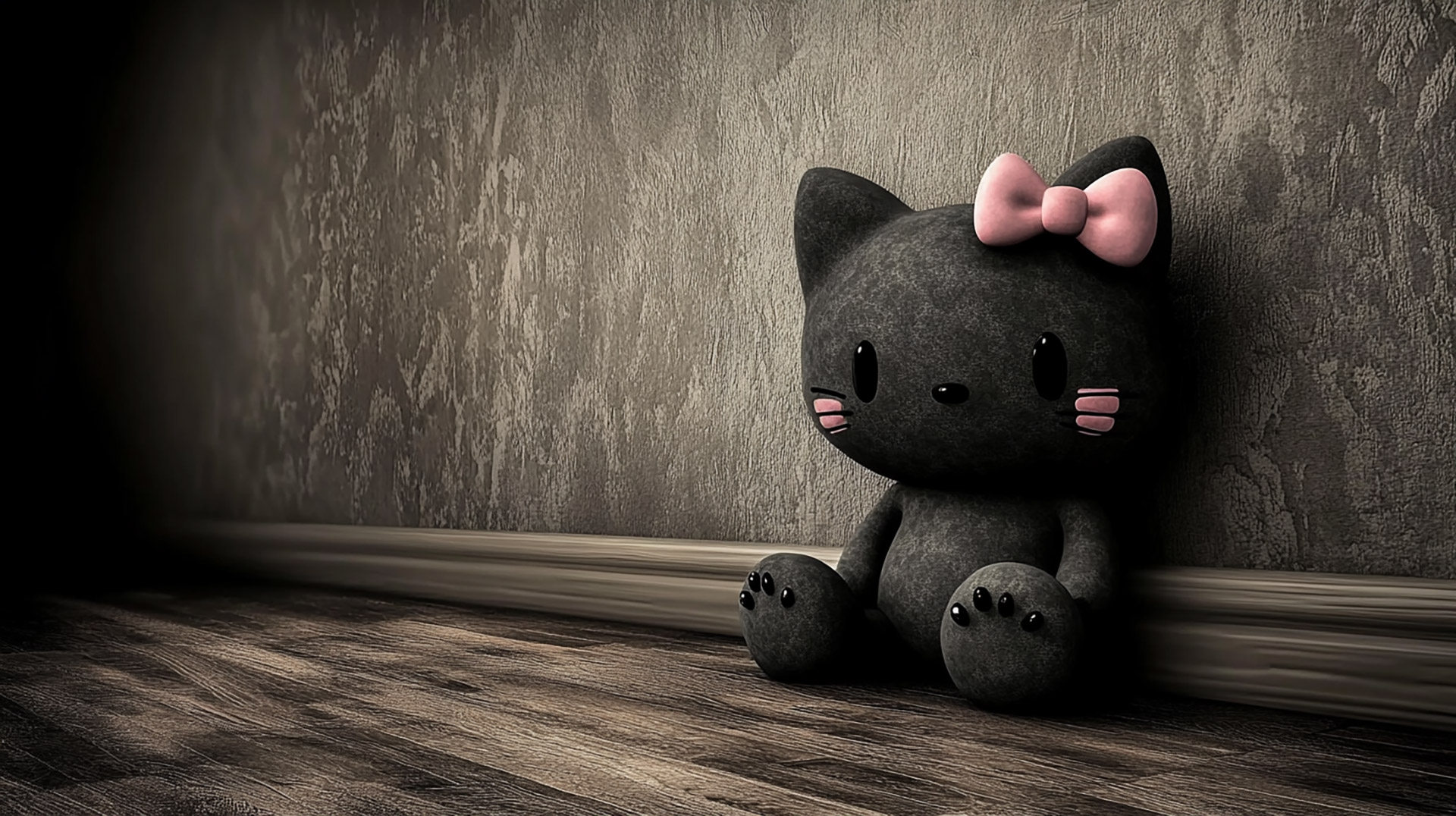 Ultra HD Black Hello Kitty Desktop Background Pictures