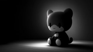 Download 4K Black Hello Kitty Digital Background Images