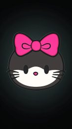 High-Definition Black-Pink Hello Kitty Digital Background Download