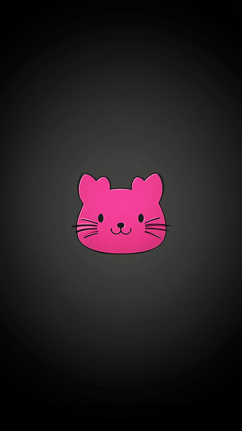 Exclusive Black-Pink Hello Kitty Image for Mobile Use