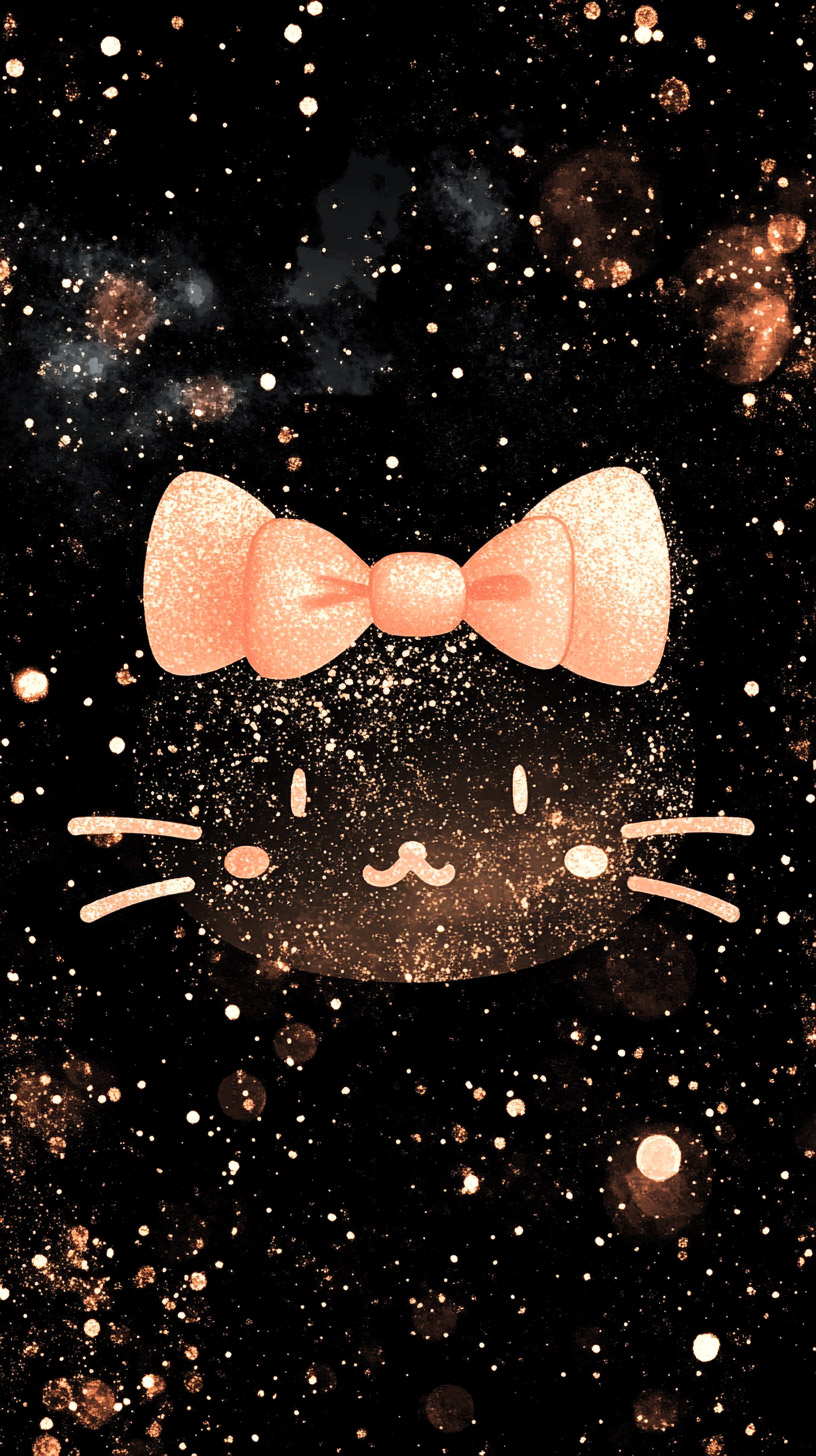 Free Black-Pink Hello Kitty Wallpaper for All Smartphones