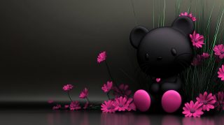 Black Pink Hello Kitty Wallpaper for Your PC