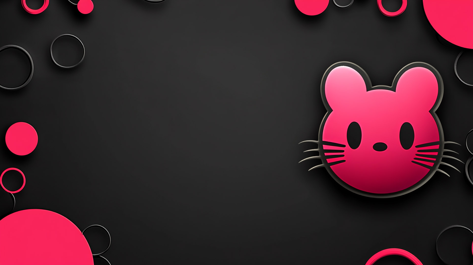 Ultra HD Black Pink Hello Kitty HD Wallpaper Collection