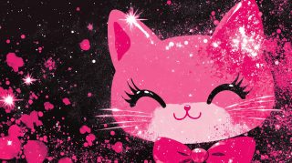 Download Ultra HD Black Pink Hello Kitty HD Wallpaper