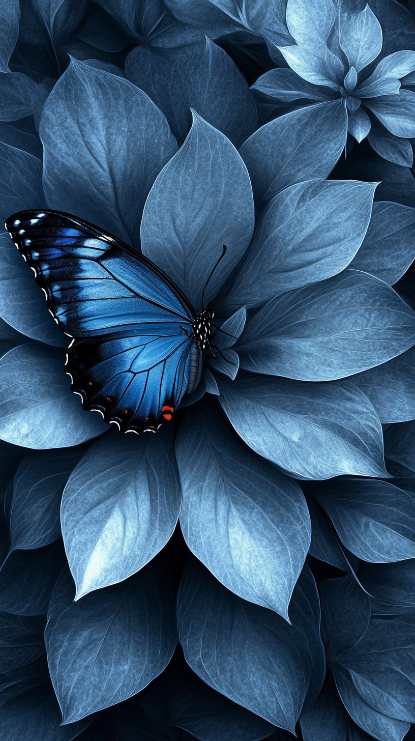 Gorgeous HD Blue Flower Background for iPhone Users