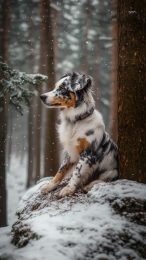 Free Digital Background of Australian Shepherd for Mobile