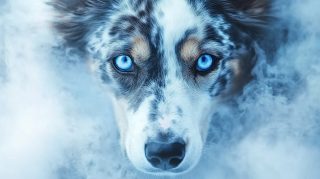 High-Definition Blue Merle Australian Shepherd Desktop Wallpapers