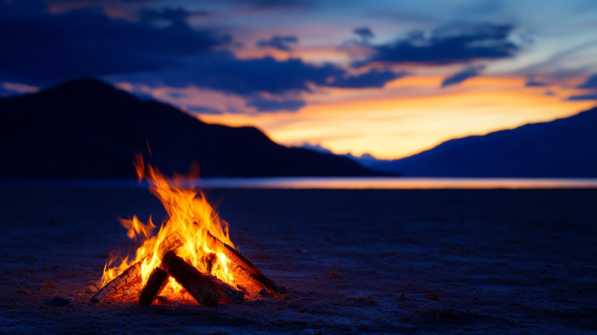 Download 4K Blurry Campfire Digital Background Today