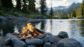 HD Wallpaper Featuring Blurry Campfire for Relaxed Vibes