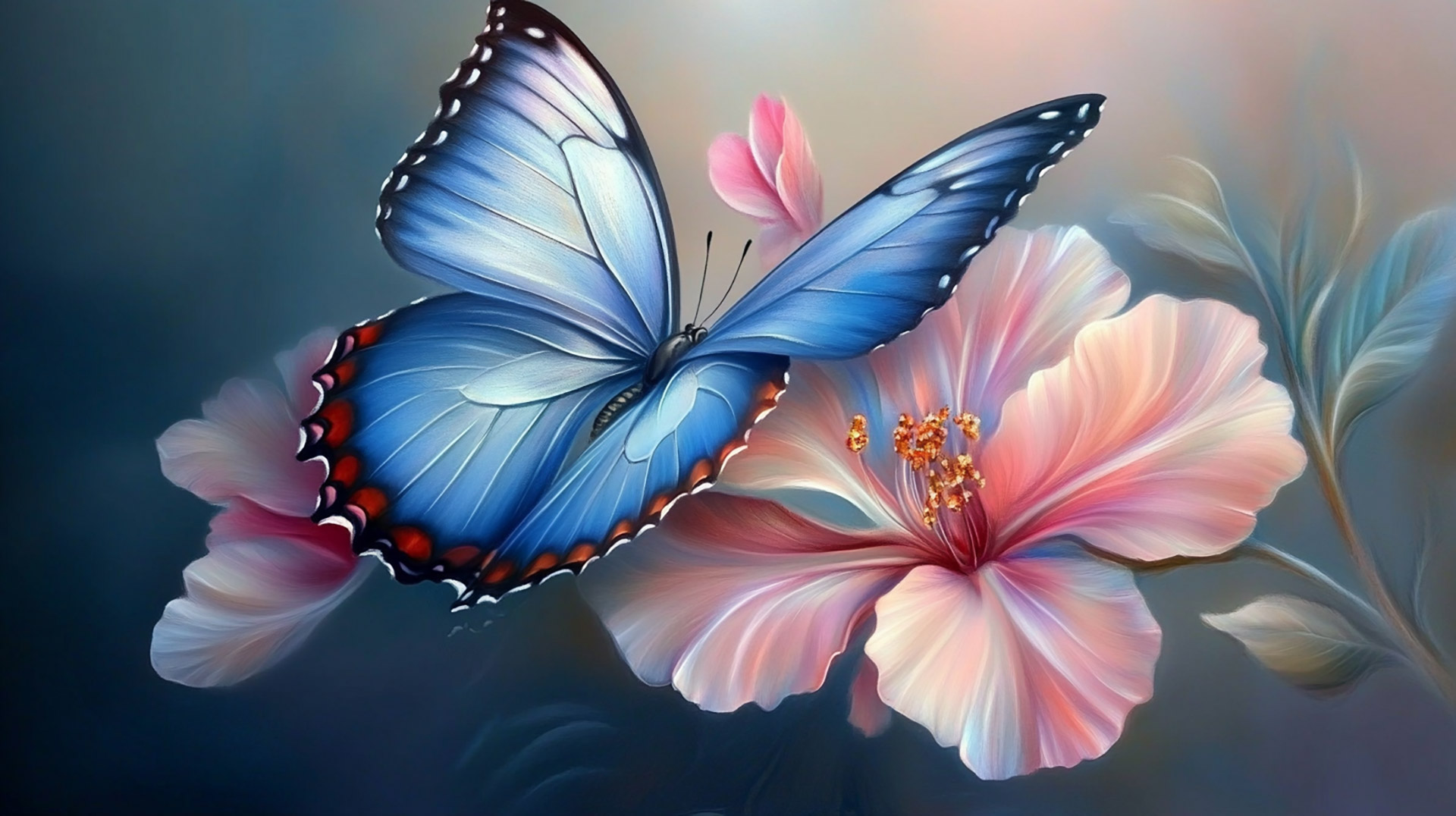 Stunning AI Butterfly and Flower HD Wallpaper for PCs