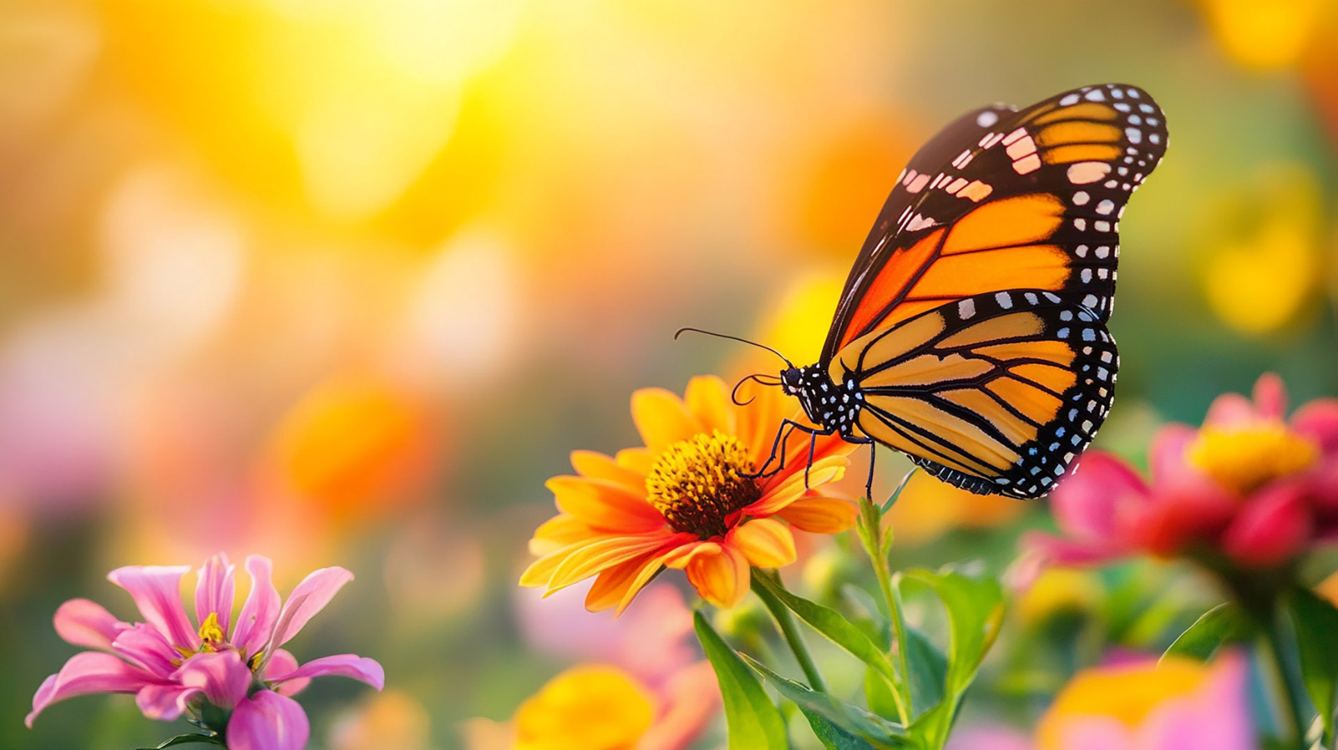 Captivating Butterfly and Flower HD Desktop Backgrounds