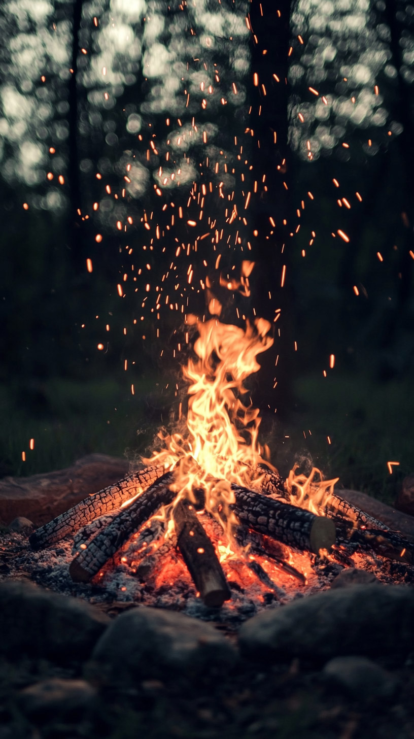 Campfire HD Mobile Wallpaper for iPhone and Android