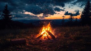 Vivid Campfire HD Wallpaper to Enhance Your Setup